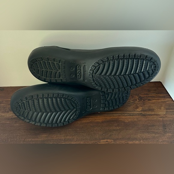 Crocs Slip On Slingback Closed Toe Kadee Ballet Flats Women Black Size 10. - Picture 8 of 9